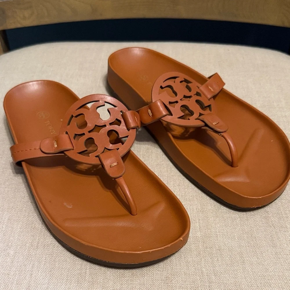 Tory Burch Brown Sandals, Size 7.5 - Picture 1 of 12
